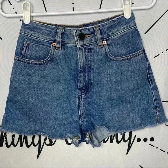 Asos Cut off Raw Hem Denim Shorts - Picture 2 of 6